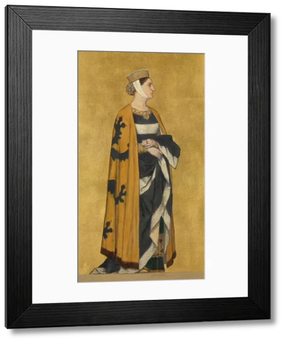 Framed Print : Margaret of Flanders, Daughter of Baldwin of Constantinople, 1889. Creator: Albrecht De Vriendt Framed Print : Margaret of Flanders, Daughter of Baldwin of Constantinople, 1889. Creator: Albrecht De Vriendt