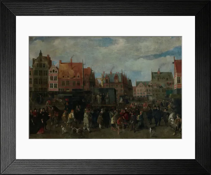 Framed Print : Fair on the Antwerp Meir, 3rd quarter 17th century. Creator: Anon Framed Print : Fair on the Antwerp Meir, 3rd quarter 17th century. Creator: Anon