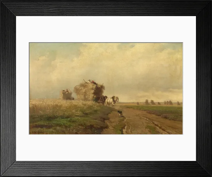 Framed Print : Harvest, mid-late 19th century. Creator: Edmond de Schampheleer Framed Print : Harvest, mid-late 19th century. Creator: Edmond de Schampheleer