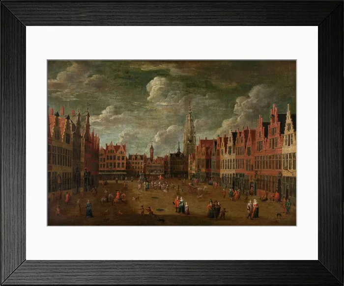 Framed Print : A View of the Meir, 18th century. Creator: Anon Framed Print : A View of the Meir, 18th century. Creator: Anon