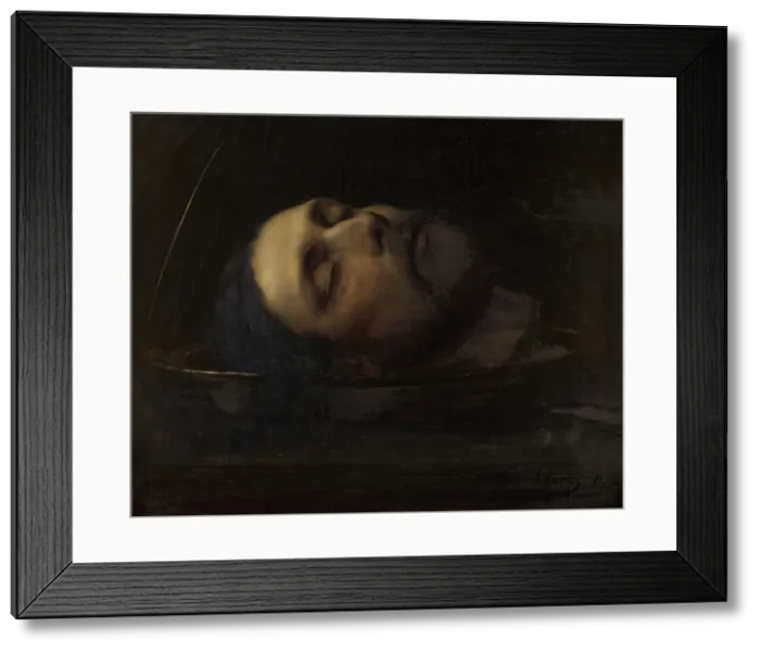 Framed Print : The Head of Saint John the Baptist, 1879. Creator: Edmond Van Hove Framed Print : The Head of Saint John the Baptist, 1879. Creator: Edmond Van Hove