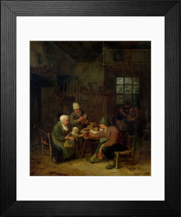 Framed Print : Interior, late 17th-early 18th century. Creator: Cornelis Dusart Framed Print : Interior, late 17th-early 18th century. Creator: Cornelis Dusart