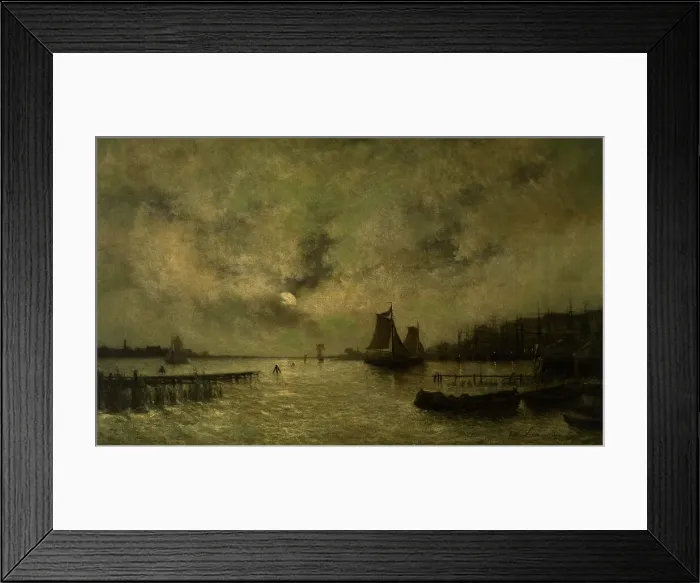 Framed Print : Seascape, 1876. Creator: Egidius Franciscus Leemans Framed Print : Seascape, 1876. Creator: Egidius Franciscus Leemans