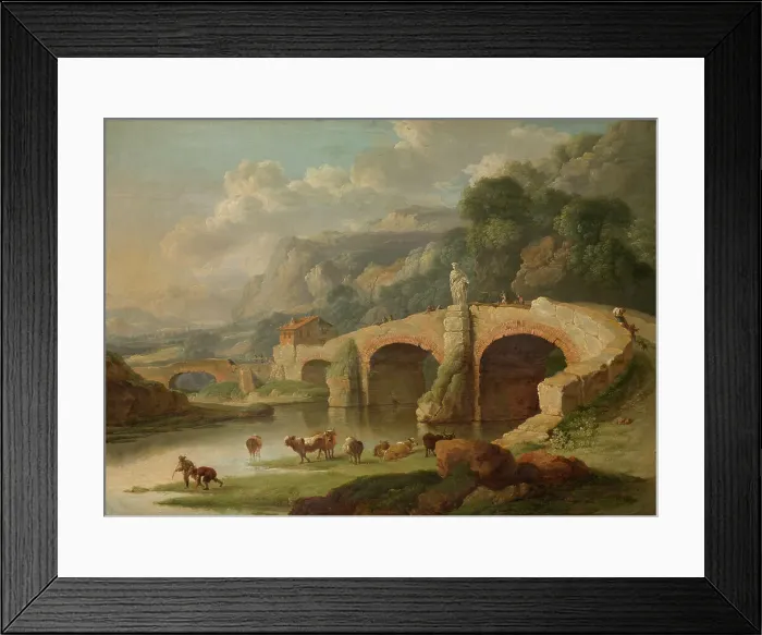 Framed Print : Italian Landscape, mid-18th century. Creator: Christian Wilhelm Ernst Dietrich Framed Print : Italian Landscape, mid-18th century. Creator: Christian Wilhelm Ernst Dietrich