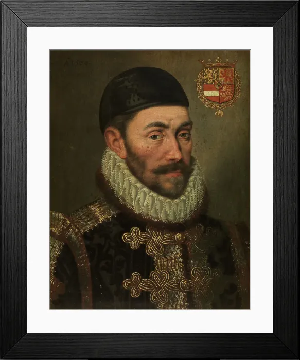 Framed Print : William of Orange, 1580. Creator: Adriaen Thomasz Key Framed Print : William of Orange, 1580. Creator: Adriaen Thomasz Key