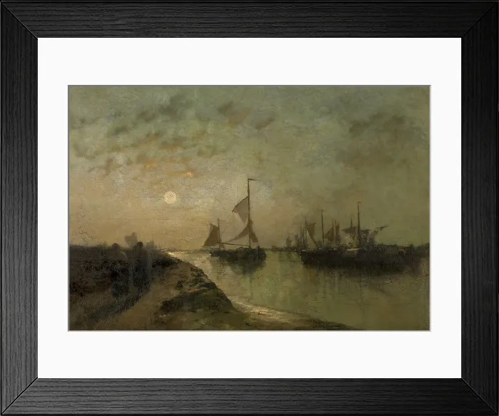 Framed Print : Summer Evening, mid-late 19th century. Creator: Egidius Franciscus Leemans Framed Print : Summer Evening, mid-late 19th century. Creator: Egidius Franciscus Leemans