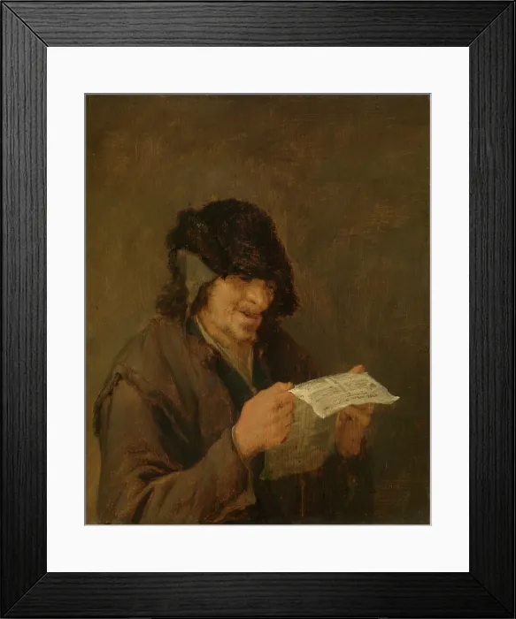Framed Print : Man Singing, mid-late 17th century. Creator: Adriaen van Ostade Framed Print : Man Singing, mid-late 17th century. Creator: Adriaen van Ostade