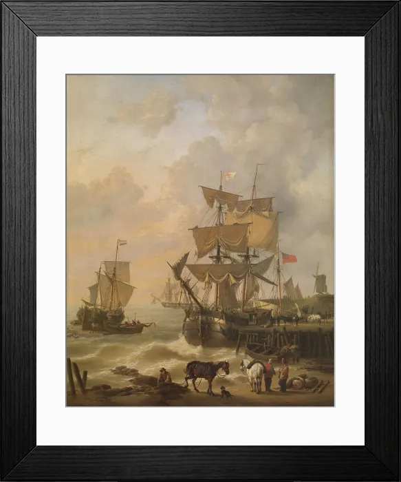 Framed Print : Rising Tide, 1839. Creator: Louis Verboeckhoven Framed Print : Rising Tide, 1839. Creator: Louis Verboeckhoven