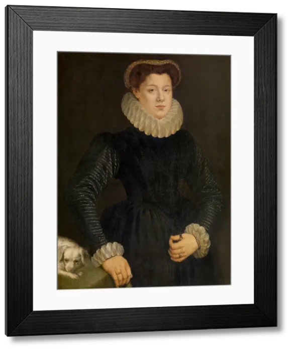 Framed Print : Portrait of a Woman, 1577. Creator: Adriaen Thomasz Key Framed Print : Portrait of a Woman, 1577. Creator: Adriaen Thomasz Key