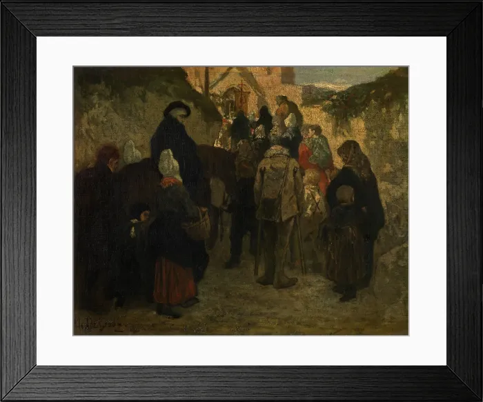 Framed Print : Pilgrimage in Diegem, 1857. Creator: Charles Corneille Auguste de Groux Framed Print : Pilgrimage in Diegem, 1857. Creator: Charles Corneille Auguste de Groux