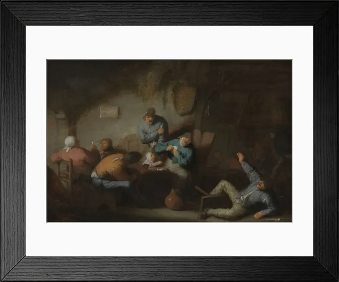 Framed Print : Tavern Scene, mid-late 17th century. Creator: Adriaen van Ostade Framed Print : Tavern Scene, mid-late 17th century. Creator: Adriaen van Ostade