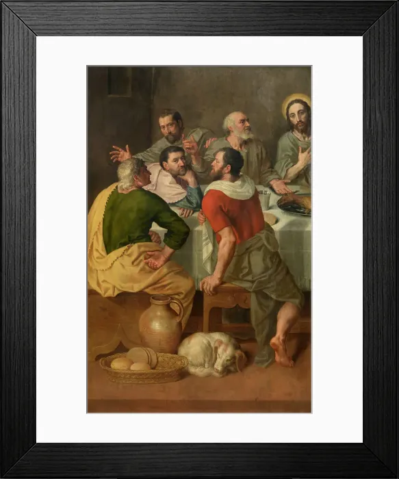 Framed Print : The Last Supper, 1575. Creator: Adriaen Thomasz Key Framed Print : The Last Supper, 1575. Creator: Adriaen Thomasz Key