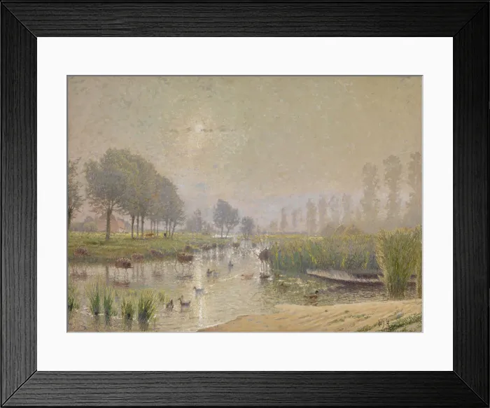 Framed Print : Duck Nests in the Reed, late 19th-early 20th century. Creator: Adriaan Joseph Heymans Framed Print : Duck Nests in the Reed, late 19th-early 20th century. Creator: Adriaan Joseph Heymans