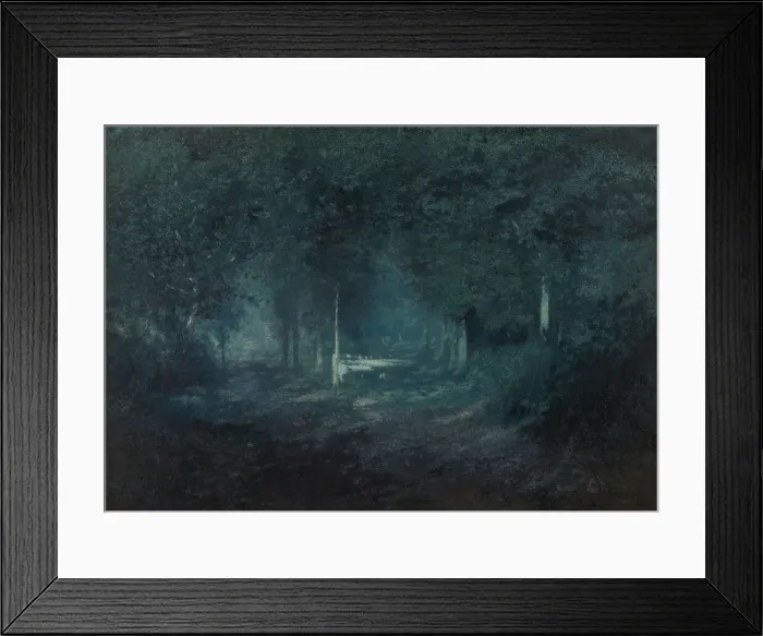 Framed Print : Wood by Moonlight, late 19th-early 20th century. Creator: Adriaan Joseph Heymans Framed Print : Wood by Moonlight, late 19th-early 20th century. Creator: Adriaan Joseph Heymans