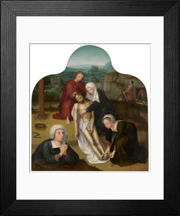Framed Print : The Lamentation over the Dead Christ, mid-16th century. Creator: Adriaen Isenbrandt Framed Print : The Lamentation over the Dead Christ, mid-16th century. Creator: Adriaen Isenbrandt