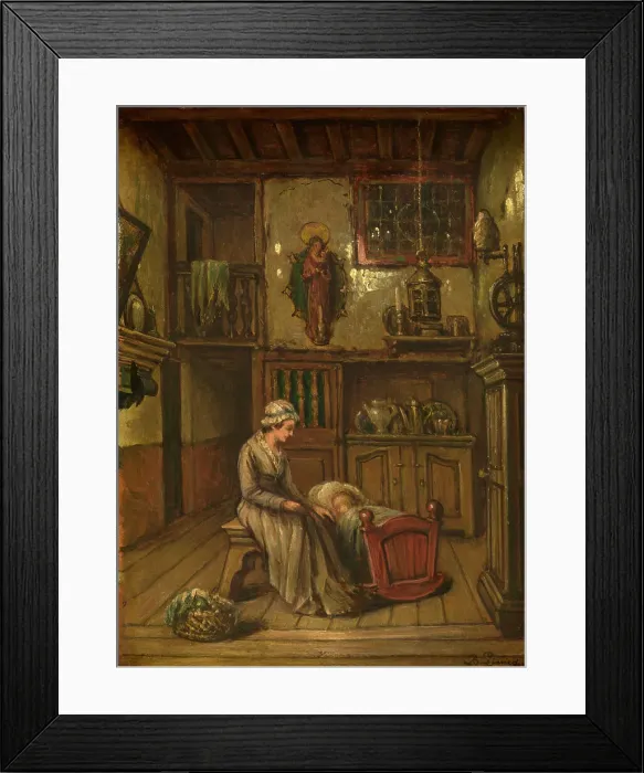 Framed Print : Interior, late 19th-early 20th century. Creator: Ben Linnig Framed Print : Interior, late 19th-early 20th century. Creator: Ben Linnig