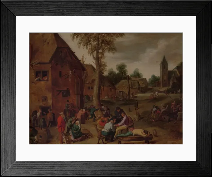 Framed Print : Village Fair, early 17th century. Creator: Adriaen Brouwer Framed Print : Village Fair, early 17th century. Creator: Adriaen Brouwer