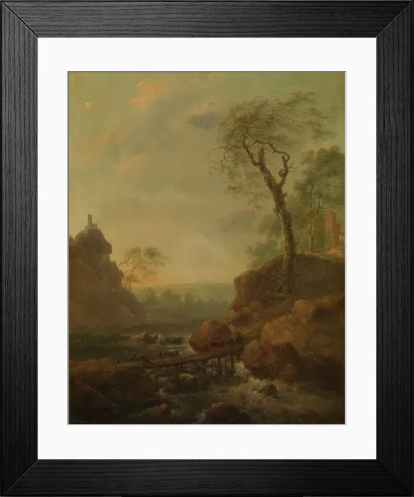 Framed Print : Landscape, mid-late 17th century. Creator: Adam Pynacker Framed Print : Landscape, mid-late 17th century. Creator: Adam Pynacker