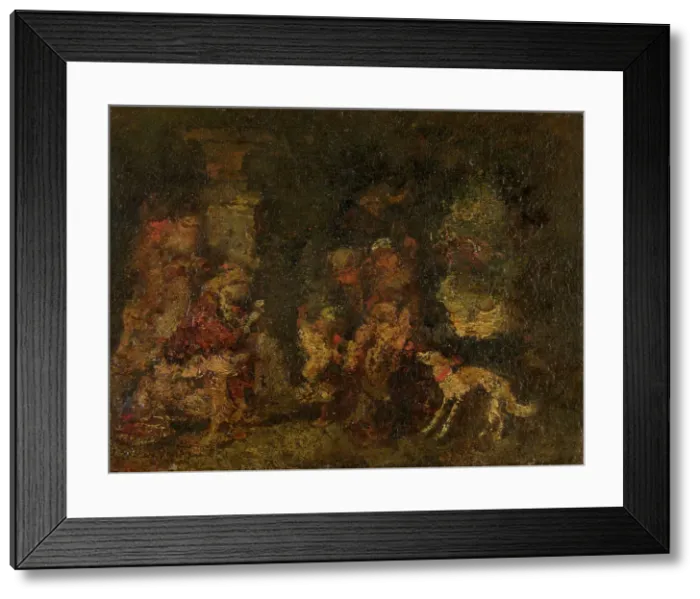 Framed Print : A Cave in the Forest, 1883. Creator: Adolphe Monticelli Framed Print : A Cave in the Forest, 1883. Creator: Adolphe Monticelli