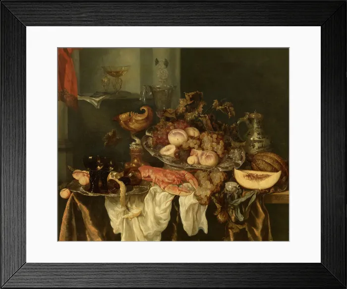 Framed Print : Still Life, mid-late 17th century. Creator: Abraham van Beyeren Framed Print : Still Life, mid-late 17th century. Creator: Abraham van Beyeren