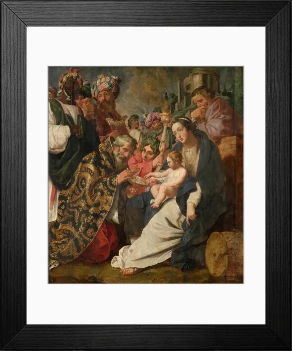 Framed Print : The Adoration of the Magi, late 16th-early 17th century. Creator: Abraham Janssens Framed Print : The Adoration of the Magi, late 16th-early 17th century. Creator: Abraham Janssens