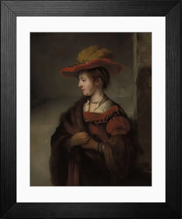 Framed Print : Saskia van Uylenburgh, the Artist Rembrandt's Wife, mid 17th century. Creator: Abraham Van Dyck Framed Print : Saskia van Uylenburgh, the Artist Rembrandt's Wife, mid 17th century. Creator: Abraham Van Dyck