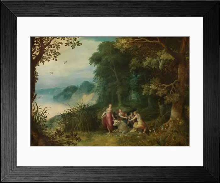 Framed Print : The rape of Europa, 1621. Creator: Abraham Govaerts Framed Print : The rape of Europa, 1621. Creator: Abraham Govaerts