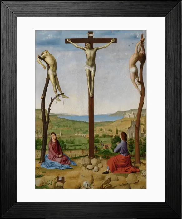 Framed Print : Calvary, 1475. Creator: Antonello da Messina Framed Print : Calvary, 1475. Creator: Antonello da Messina