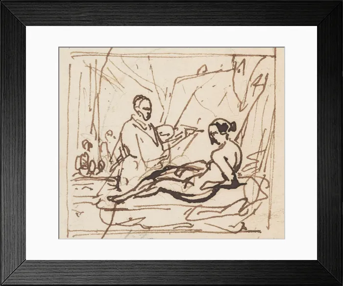 Framed Print : Titian Painting his Venus, (c1530s), c1860s. Creator: Nicaise de Keyser Framed Print : Titian Painting his Venus, (c1530s), c1860s. Creator: Nicaise de Keyser