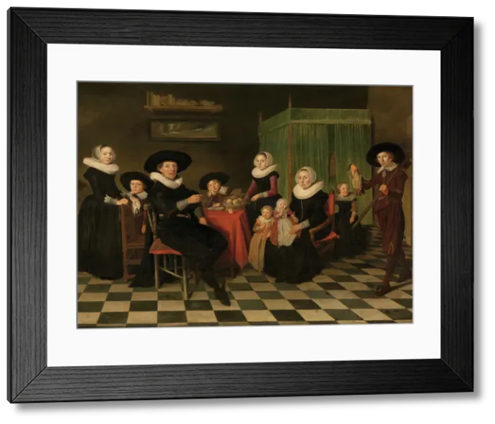 Framed Print : Portrait of a Family, mid-17th century. Creator: Anthonie Palamedesz Framed Print : Portrait of a Family, mid-17th century. Creator: Anthonie Palamedesz