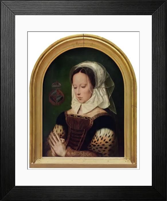 Framed Print : Woman at Prayers, 1525. Creator: Ambrosius Benson Framed Print : Woman at Prayers, 1525. Creator: Ambrosius Benson