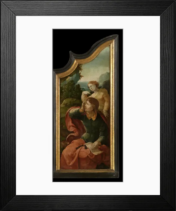 Framed Print : Saint John at Patmos, 1535. Creator: Aert Claesz Framed Print : Saint John at Patmos, 1535. Creator: Aert Claesz