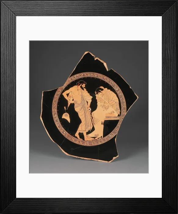 Framed Print : Attic Red-Figure Kylix, 490-470 BC. Creators: Douris, Kleophrades Framed Print : Attic Red-Figure Kylix, 490-470 BC. Creators: Douris, Kleophrades