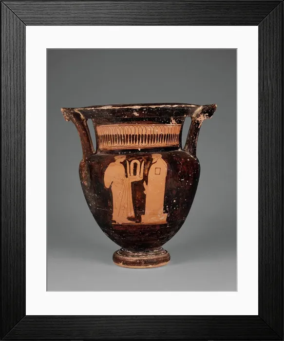 Framed Print : Attic Red-Figure Column Krater, about 480-470 BC. Creator: Geras Painter Framed Print : Attic Red-Figure Column Krater, about 480-470 BC. Creator: Geras Painter