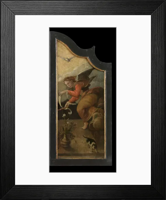 Framed Print : The Annunciation, 1535. Creator: Aert Claesz Framed Print : The Annunciation, 1535. Creator: Aert Claesz