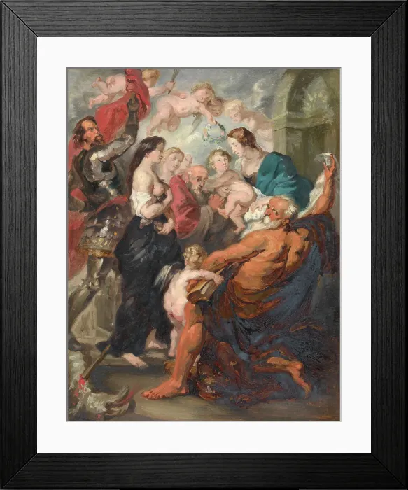 Framed Print : Madonna Accompanied by Saints, 1859. Creator: Adolphe Leonard de Mol Framed Print : Madonna Accompanied by Saints, 1859. Creator: Adolphe Leonard de Mol