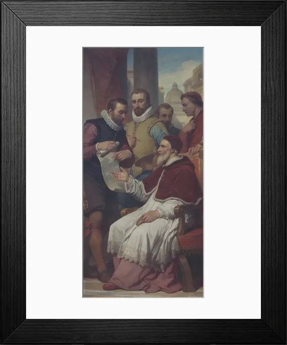 Framed Print : The Painters Matthijs and Paul Bril in Rome, (c1575), 1862-1872. Creator: Nicaise de Keyser Framed Print : The Painters Matthijs and Paul Bril in Rome, (c1575), 1862-1872. Creator: Nicaise de Keyser