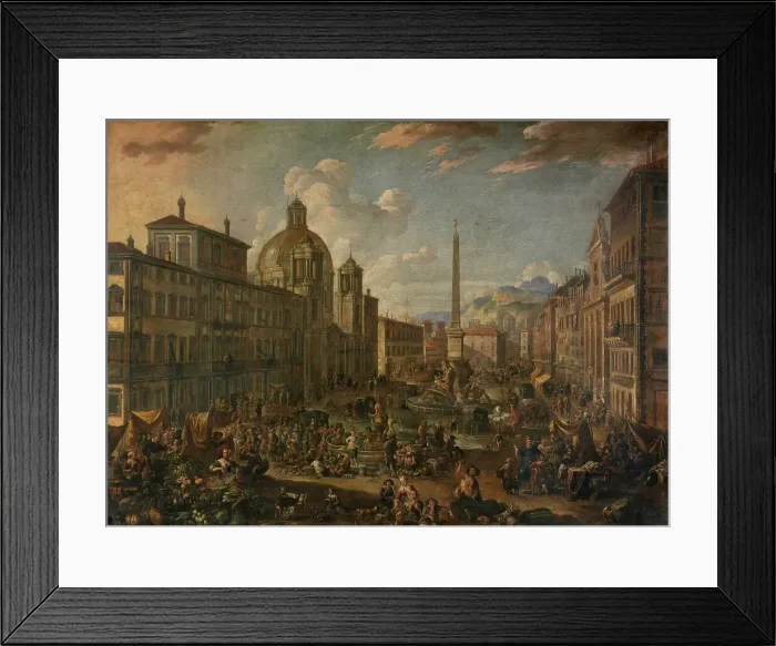 Framed Print : Piazza Navona in Rome, 1680. Creator: Anton Goubau Framed Print : Piazza Navona in Rome, 1680. Creator: Anton Goubau
