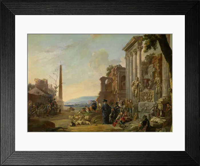 Framed Print : The Study of Art at Rome, 1662. Creator: Anton Goubau