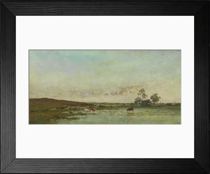 Framed Print : Fen in the Kempen, mid-late 19th century. Creator: Edouard Jules Joseph Huberti Framed Print : Fen in the Kempen, mid-late 19th century. Creator: Edouard Jules Joseph Huberti