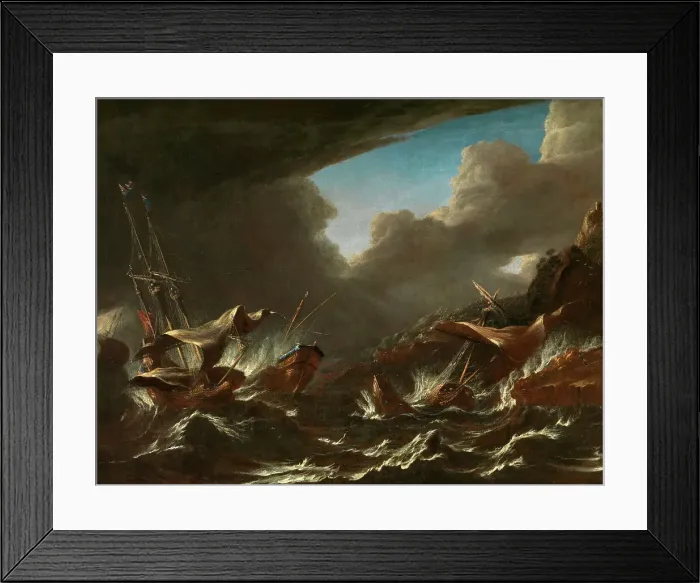 Framed Print : Storm at Sea, early-mid 17th century. Creator: Andries van Eertvelt Framed Print : Storm at Sea, early-mid 17th century. Creator: Andries van Eertvelt