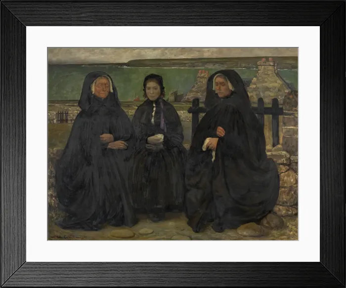 Framed Print : Breton Women in Mourning, 1903. Creator: Charles Cottet Framed Print : Breton Women in Mourning, 1903. Creator: Charles Cottet