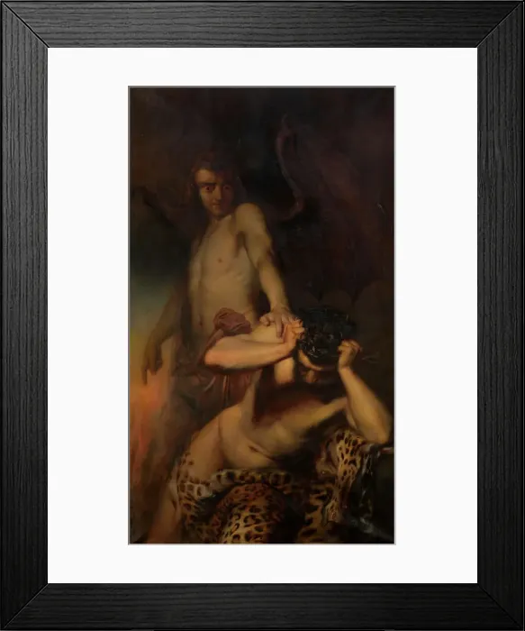Framed Print : Cain in the Spell of Satan, 1843. Creator: Edward Dujardin Framed Print : Cain in the Spell of Satan, 1843. Creator: Edward Dujardin