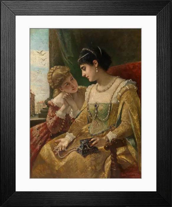 Framed Print : The Jewels of the Bride. Venetian Women in the Sixteenth Century, 1872. Creator: Cesare Dell'Acqua Framed Print : The Jewels of the Bride. Venetian Women in the Sixteenth Century, 1872. Creator: Cesare Dell'Acqua