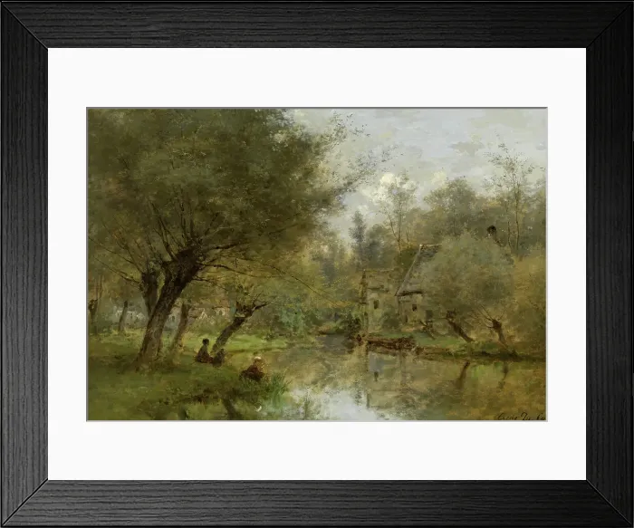 Framed Print : Landscape near Saint-Germain-en-Laye, 1879. Creator: Cesar de Cock Framed Print : Landscape near Saint-Germain-en-Laye, 1879. Creator: Cesar de Cock