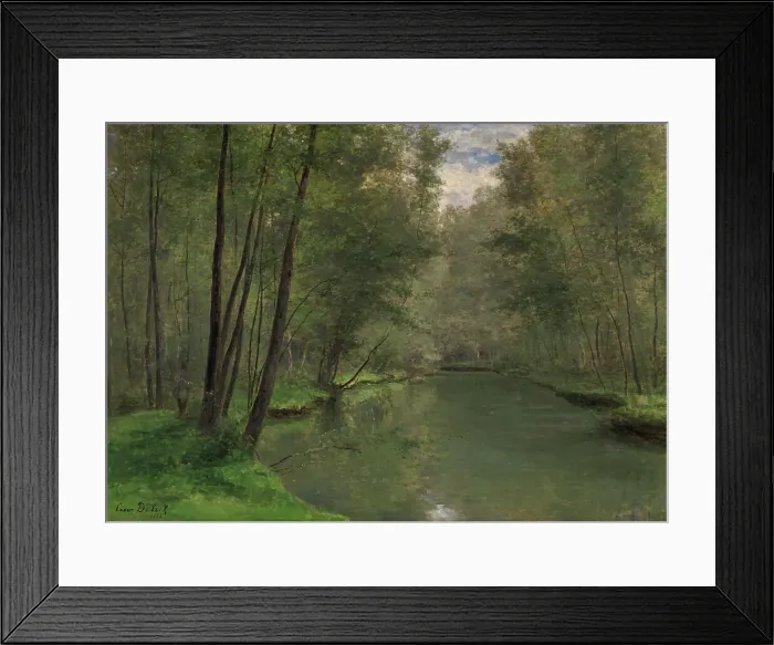 Framed Print : Along the River Epte in Gasny, 1882. Creator: Cesar de Cock Framed Print : Along the River Epte in Gasny, 1882. Creator: Cesar de Cock