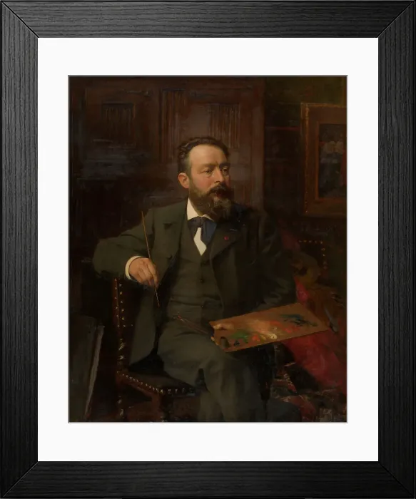 Framed Print : The Painter Albert De Vriendt, late 19th-early 20th century. Creator: Edouard De Jans Framed Print : The Painter Albert De Vriendt, late 19th-early 20th century. Creator: Edouard De Jans