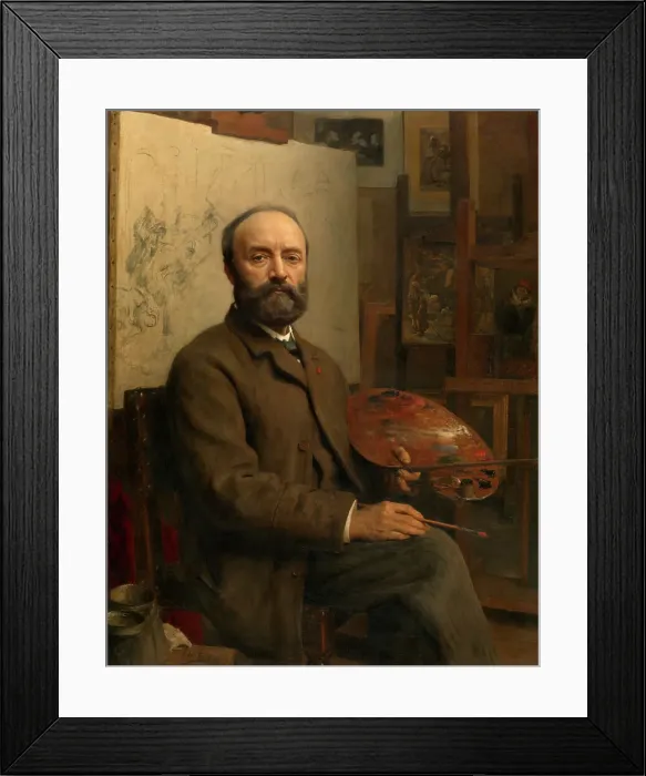 Framed Print : The Painter Charles Verlat, late 19th-early 20th century. Creator: Edouard De Jans Framed Print : The Painter Charles Verlat, late 19th-early 20th century. Creator: Edouard De Jans