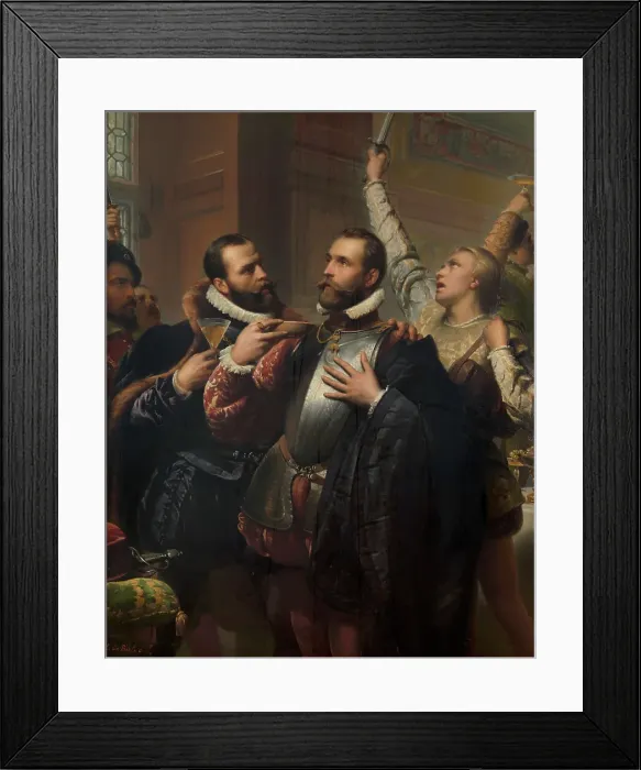 Framed Print : The Alliance of the Noblemen in 1566, (19th century). Creator: Edouard de Biefve Framed Print : The Alliance of the Noblemen in 1566, (19th century). Creator: Edouard de Biefve