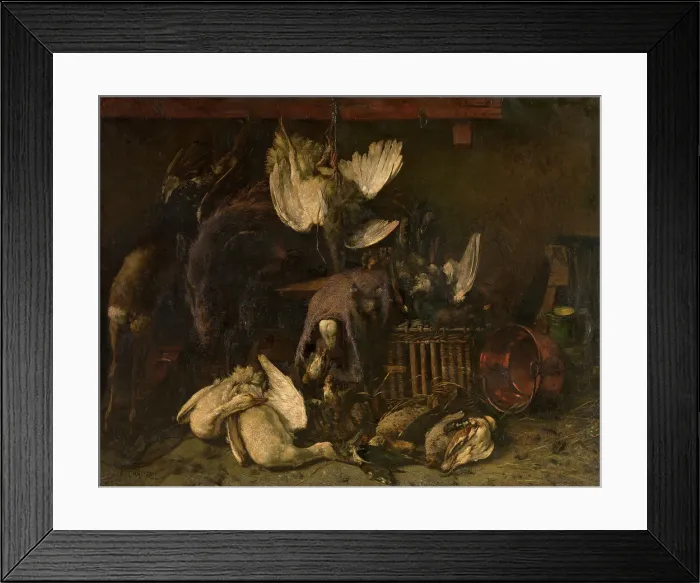 Framed Print : Still Life with Dead Game, late 19th-early 20th century. Creator: Edouard Chappel Framed Print : Still Life with Dead Game, late 19th-early 20th century. Creator: Edouard Chappel